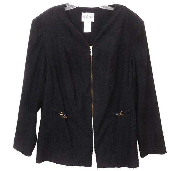 VTG Olivia Rose PLUS Size 18W Full Zip Blazer Jacket Business Casual Preppy - Picture 1 of 5